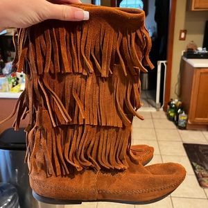 Minnetonka Fringe Boots